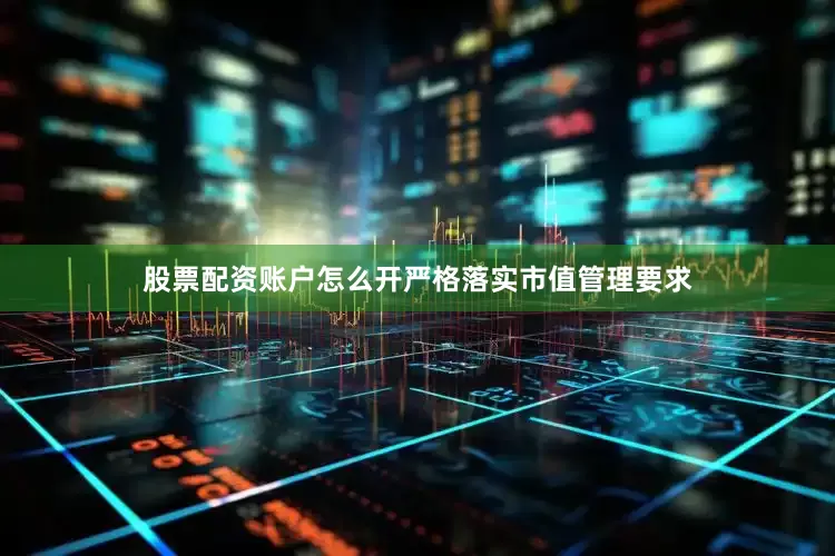 股票配资账户怎么开严格落实市值管理要求